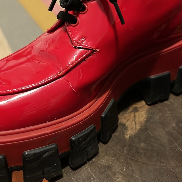 Prada red patent leather monolith lace up shoes - Picture 9 of 9